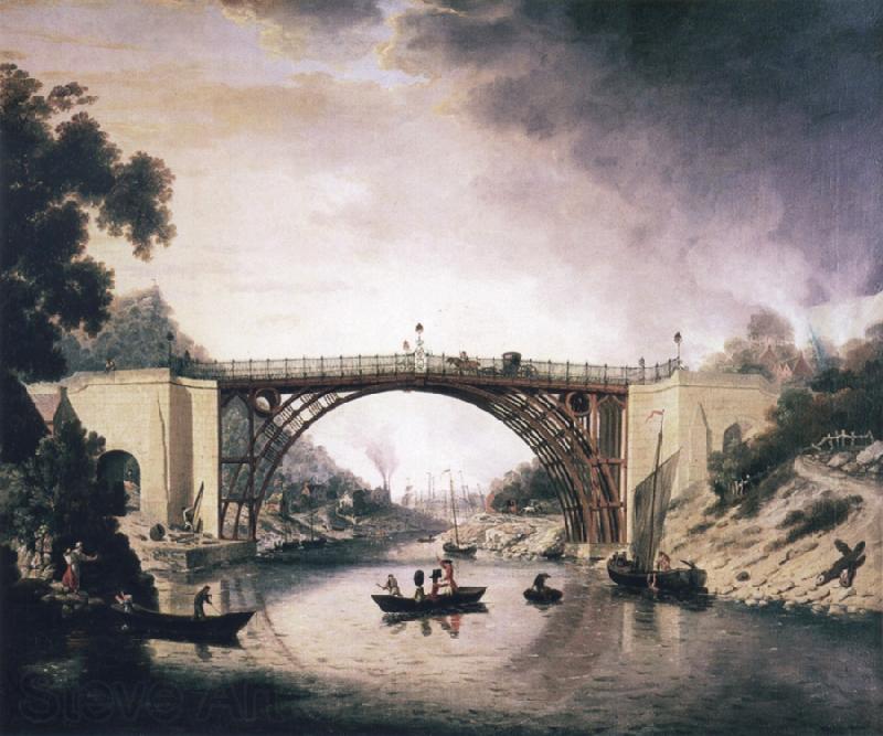 William Williams View of Ironbridge France oil painting art